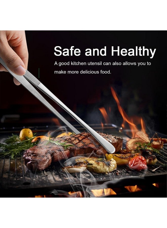 Top Chef 12" Cooking Tweezers, Wide Tip | Tongs, Chimta, Chimti, Chipya, Pakad | for Roti, Chapati, Phulka, Paratha, Tortilla, Flatbread, Papad, Appalam | Food Grade Stainless Steel - Image 3