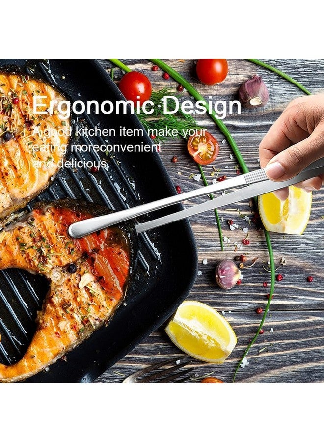 Top Chef 12" Cooking Tweezers, Wide Tip | Tongs, Chimta, Chimti, Chipya, Pakad | for Roti, Chapati, Phulka, Paratha, Tortilla, Flatbread, Papad, Appalam | Food Grade Stainless Steel - Image 2