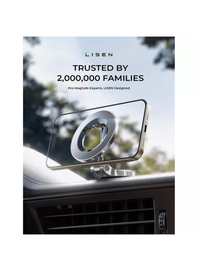 Lisen for Magsafe Car Mount, Ultra Magnetic Dashboard Phone Holder, Car Accessories for iPhone 16 Pro Max,Gifts for Men Women Him Her, Fit for iPhone16 Pro/Pro Max 15 14 13 12  - Image 3