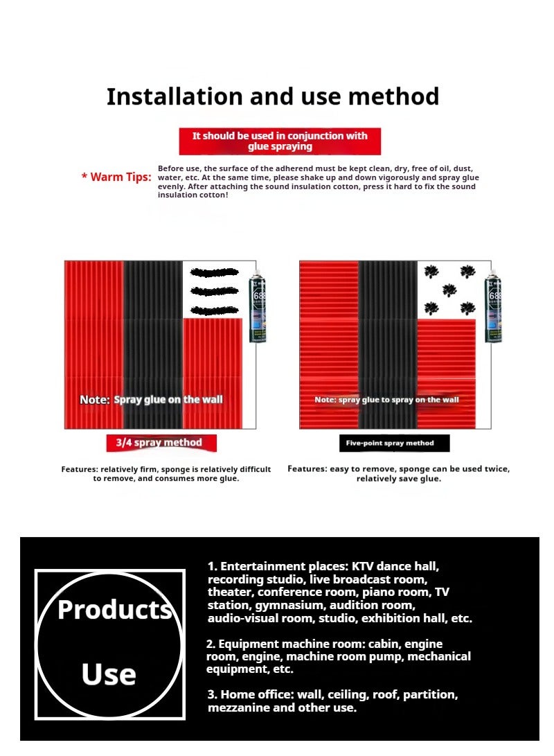 general 12-Piece Pyramid Soundproof Cotton Set - Image 2