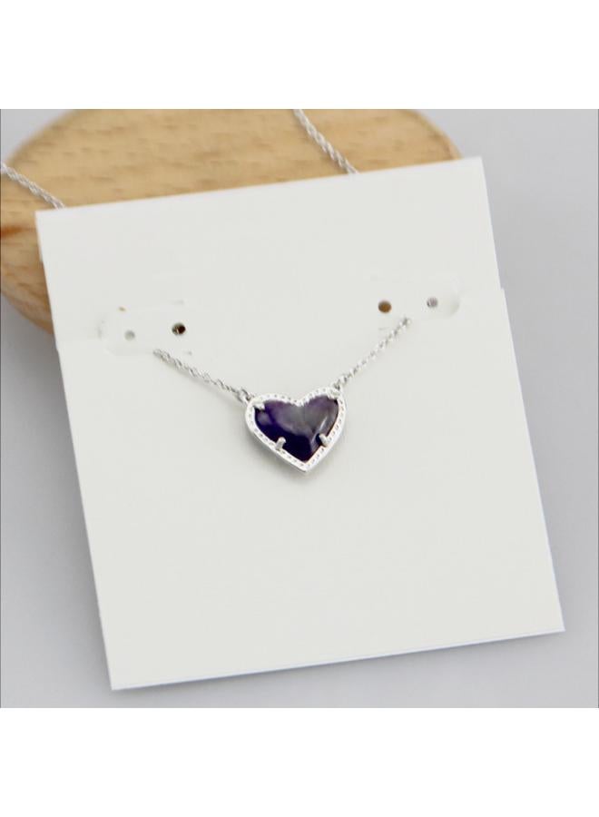 European And American Jewelry Love-shaped Peach Heart Short Necklace Clavicle Chain