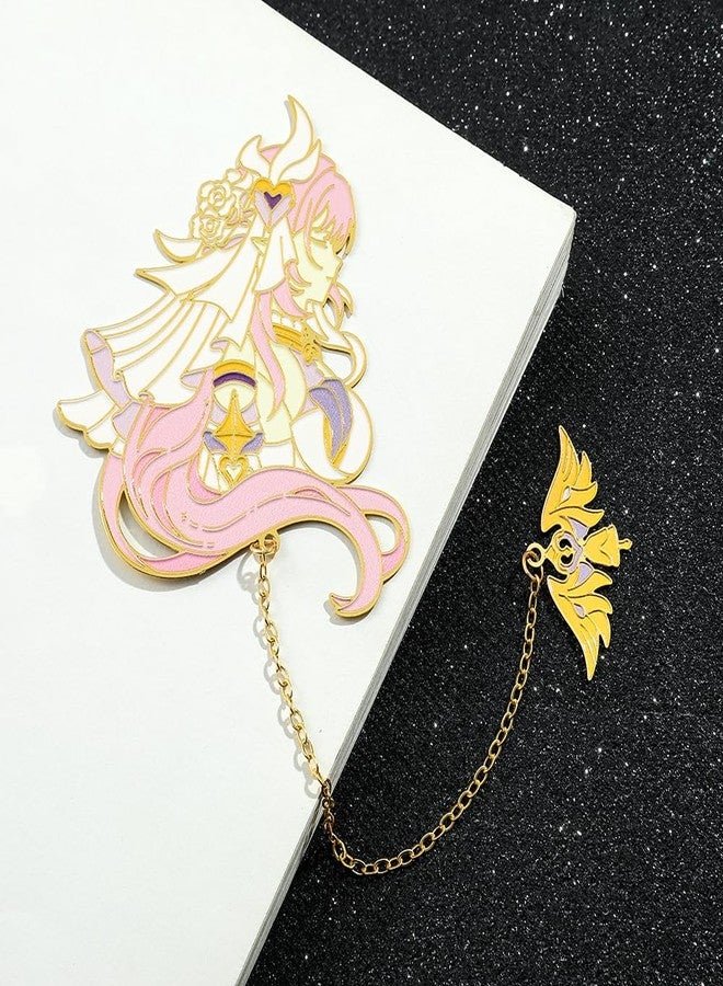 WDLYAN Game Figure Elysia Metal Bookmark - Classic Anime Honkai Impact Bookmark, Reading Gift for Game Fans, Reader, Friends Book Lovers Christmas Stocking Stuffers for Women (A) - Image 2
