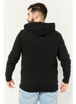 KANGOL Men Embroidered Logo Long Sleeves Hooded Sweatshirt, Black  - Image 4