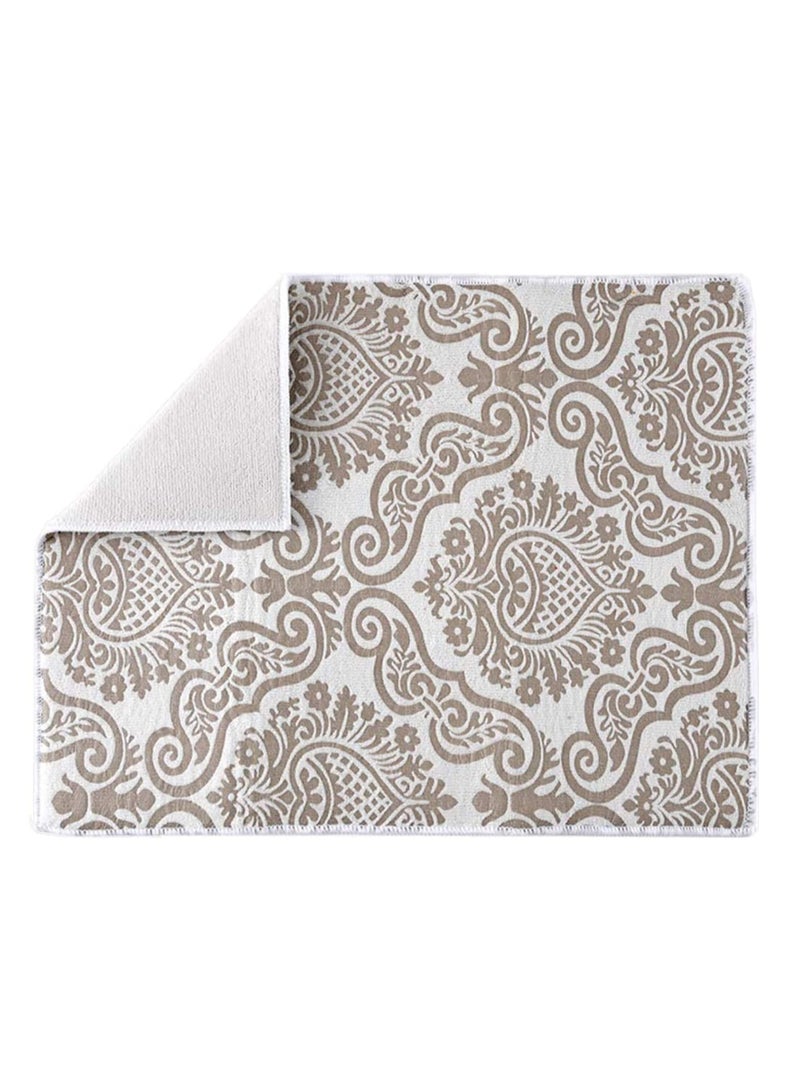 SYOSI 1 Pack Dish Drying Mats for Kitchen Ultra Absorbent Microfiber Drying Mat Dishes Drainer Pad Light Brown 50 * 37CM - Image 1