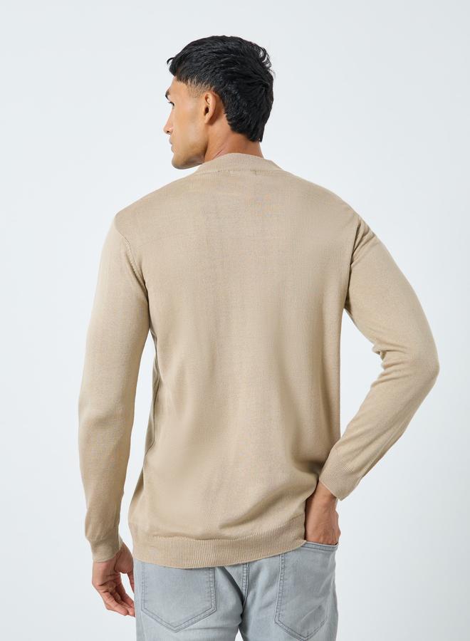 ستايلي سويتر عادي بلون بيج - Image 4