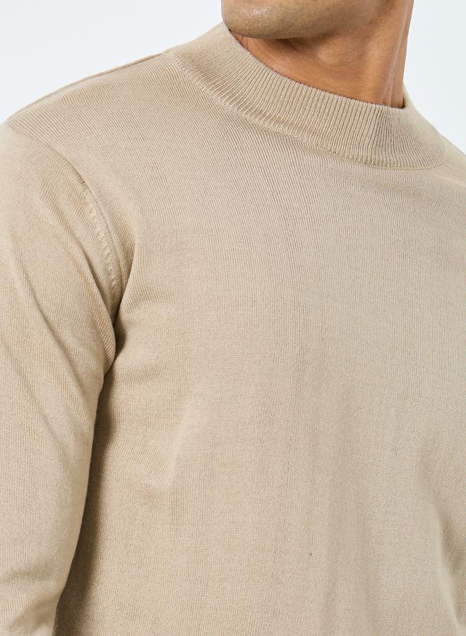 ستايلي سويتر عادي بلون بيج - Image 3