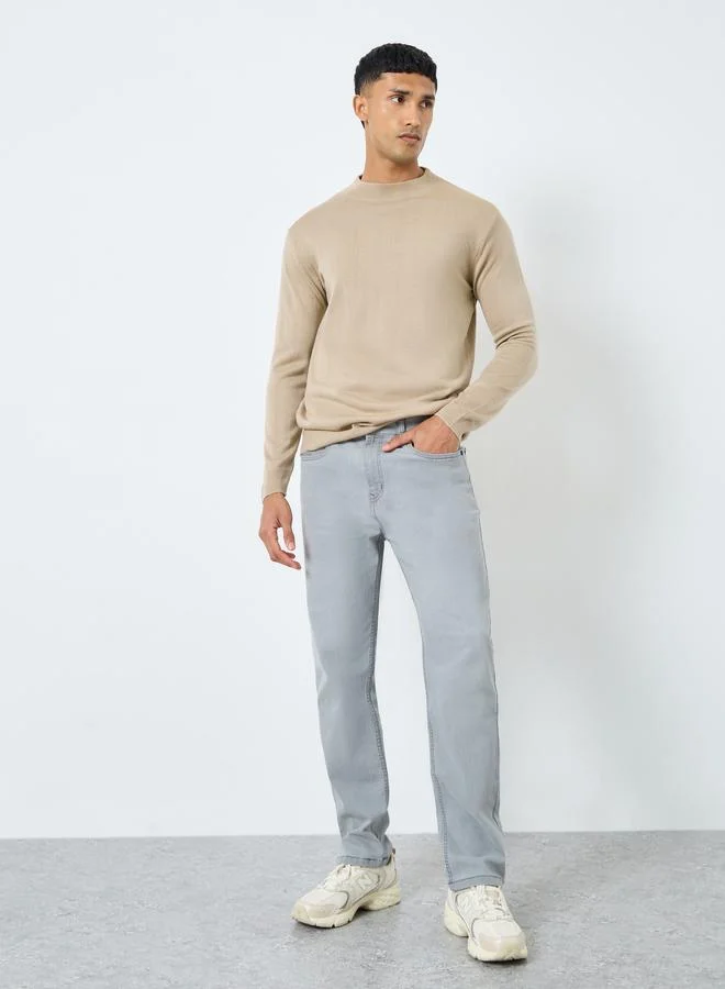 Styli Beige Regular Fit Sweater
