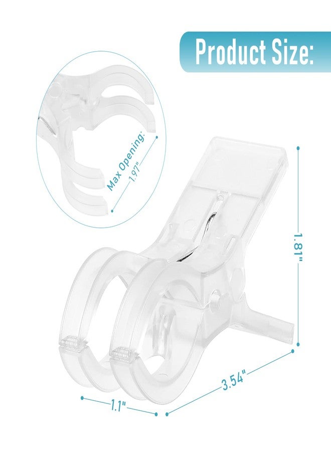 Lzttyee Clear White Beach Towel Clips Plastic Clothing Hanger Clamp Keep Your Towels from Blowing Away-Beach Chair or Pool Loungers on Your Cruise (8Pcs) - Image 3