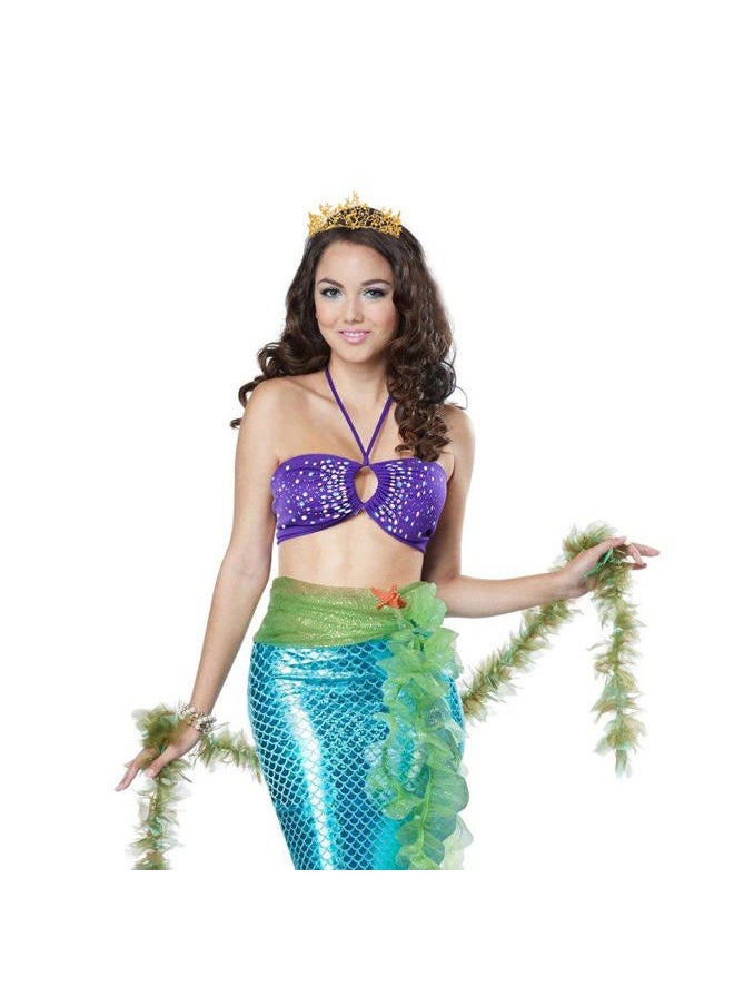 Vofler - Fairy Crown, Vofler Gold Tiara for Women - Mermaid Elf Mother Nature Ursula Witch Costume Seashell Shell Twig Leaf Coral Butterfly Flower Headband for Princess Bride Queen Adult Girl Halloween Party - Image 1