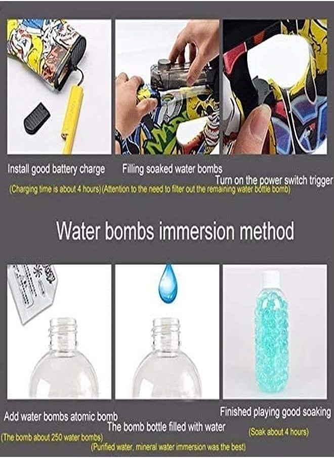 Generic - Electrical Gel Blaster P90 Toy Gun, Splatter Ball Blaster Rechargeable Shooting Game Toy for Boys, Toys for Outdoor Activities ( Cherry Pink ) - Image 1