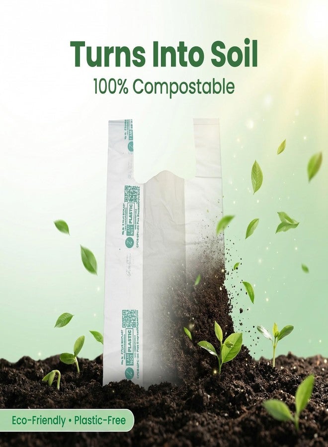 ECOZ Compostable & Biodegradable Carry Bags | 13x16 Inch | Pack of 500 | Eco-Friendly Shopping Bag for Grocery, Food, Retail & Vegetables | Load 3kg Capacity | for Supermarket - Image 5