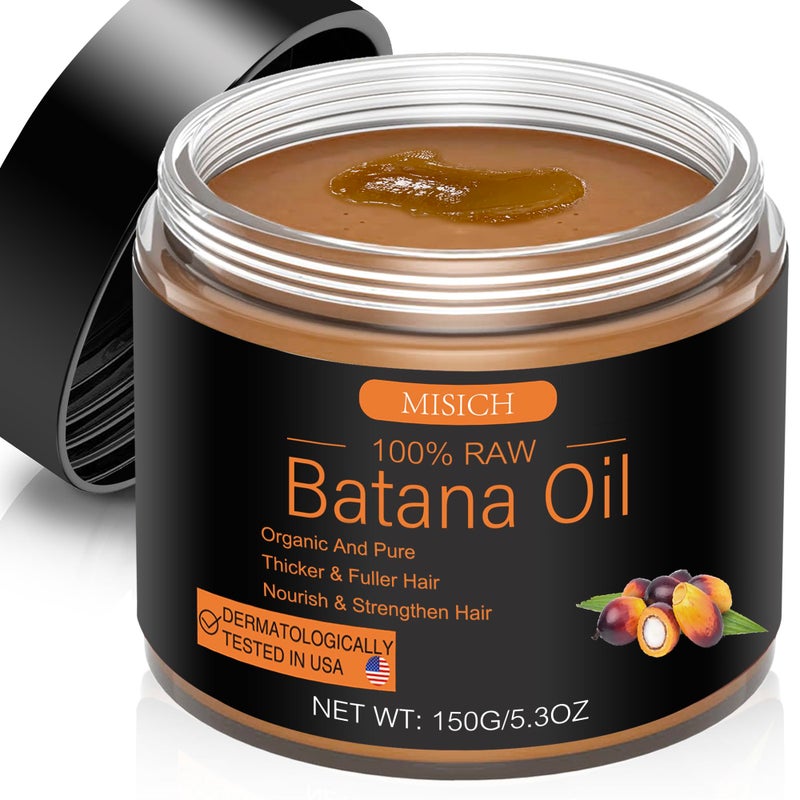 MISICH Raw Batana Oil for Hair Growth, 100% Natural Pure Botana Oil Paste from Honduras, Unrefined Organic Batana Hair Mask for Prevent Hair-Loss, Enhances Thickness for Men & Women 5.3 oz - Image 1