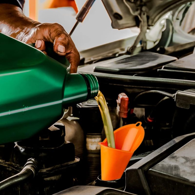 Four-piece multifunctional plastic long-neck oil funnel Orange (suitable for all kinds of automotive oil, lubricating oil, engine oil, water, diesel, kerosene and other liquids) - Image 5
