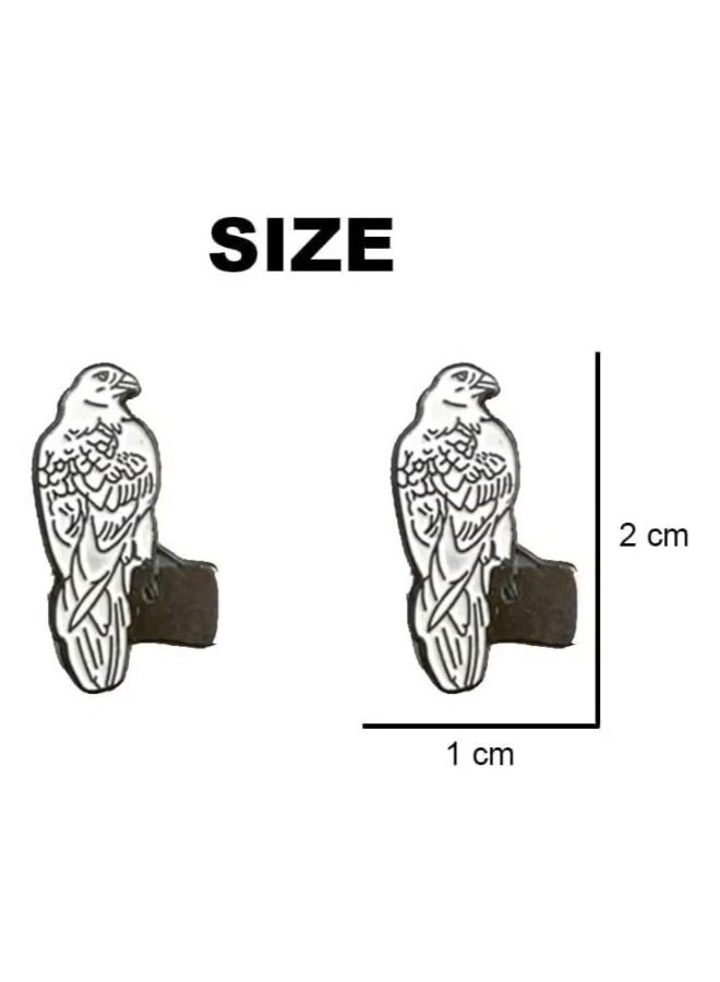 UAE Dubai Falcon Bird Metal Badge Sticker 5 Pcs 2 cm  - Image 3