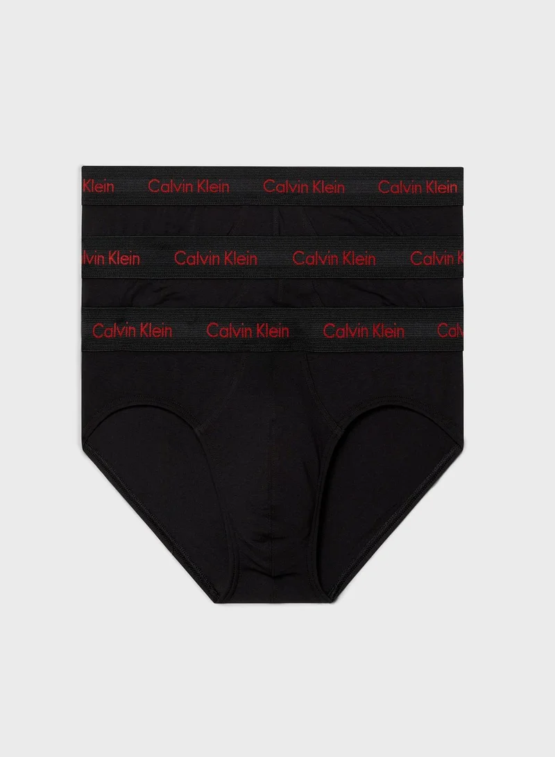 CALVIN KLEIN 3 Pack Hip Briefs