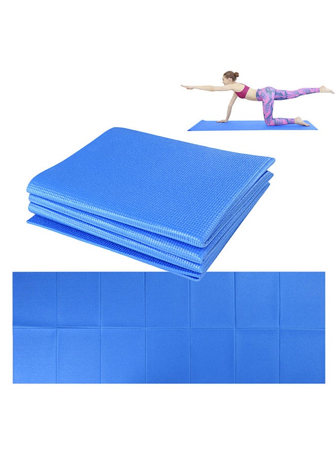 Generic Folding Yoga Mat 68 x 27 Inch 4mm Super Thin PVC Yoga Mat for Beach Park Travel Picnic Pilates  - Image 4