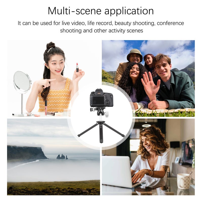 BAFANG Desktop Tripod Stand with 360° Panoramic Inverted Ballhead Full Metal 5kg/11lbs Load Capacity for Vlog Video Recording Accessories - Image 2