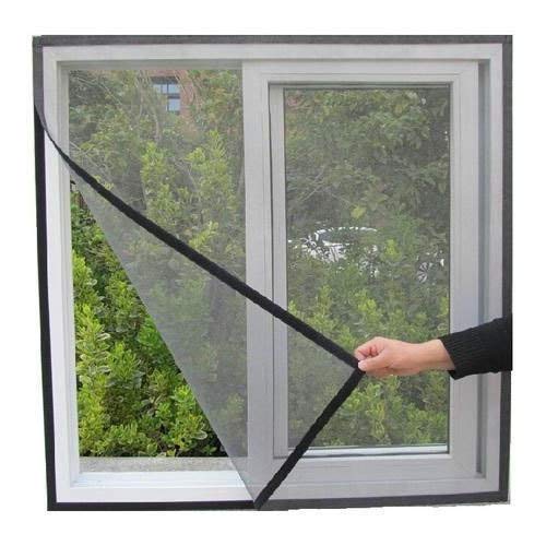 STORE 2508 Store2508 Heavy Quality 120 GSM PVC Coated FIBREGLASS Window Insect Mosquito Mesh Net Screen with Hook & Loop Tape for Installation (Grey, 150 x 240 Cm)  - Image 4