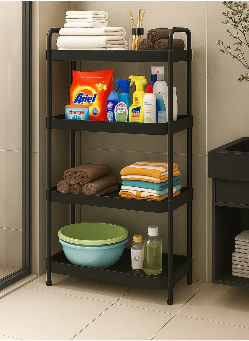 ALMUFARREJ Bathroom Organizer Vesken Black 4 Layers 115x26x51 cm  - Image 2