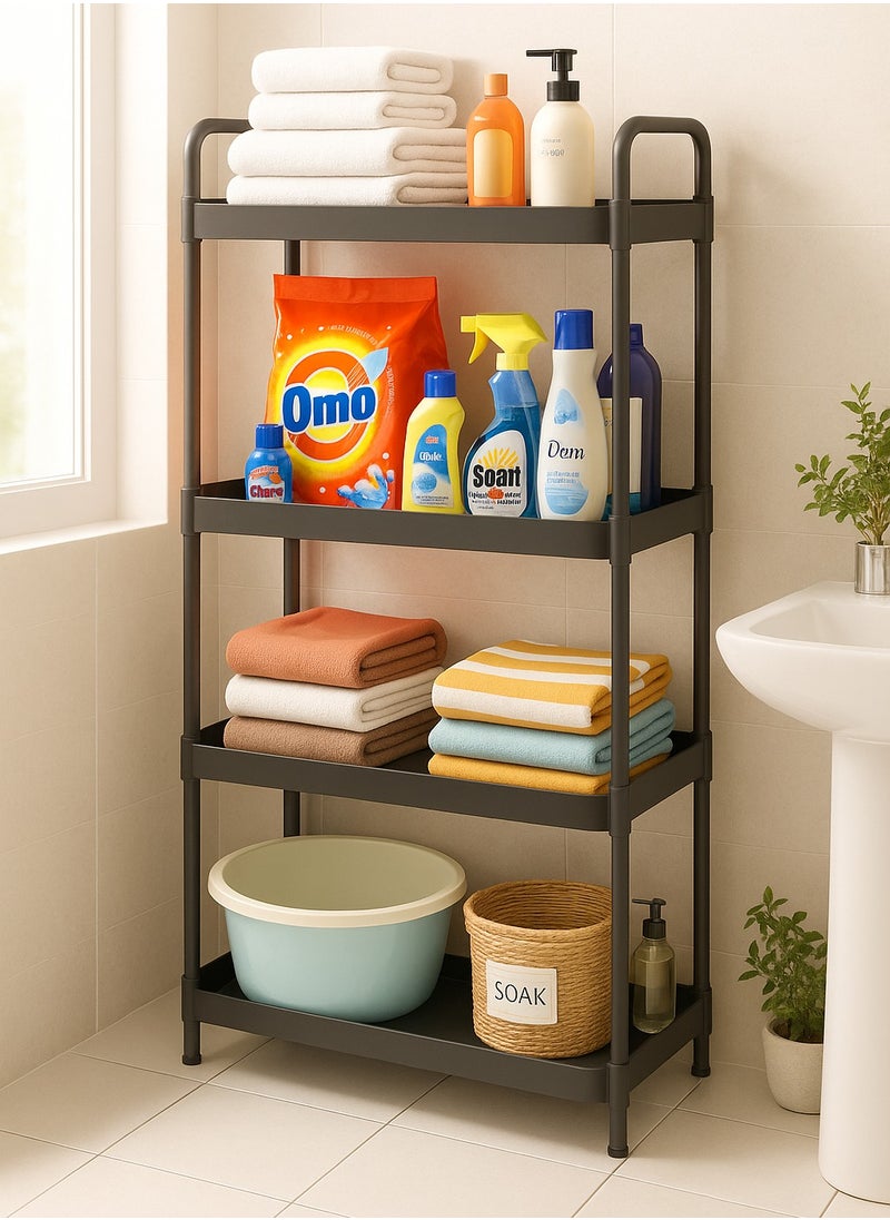 ALMUFARREJ Bathroom Organizer Vesken Black 4 Layers 115x26x51 cm  - Image 1