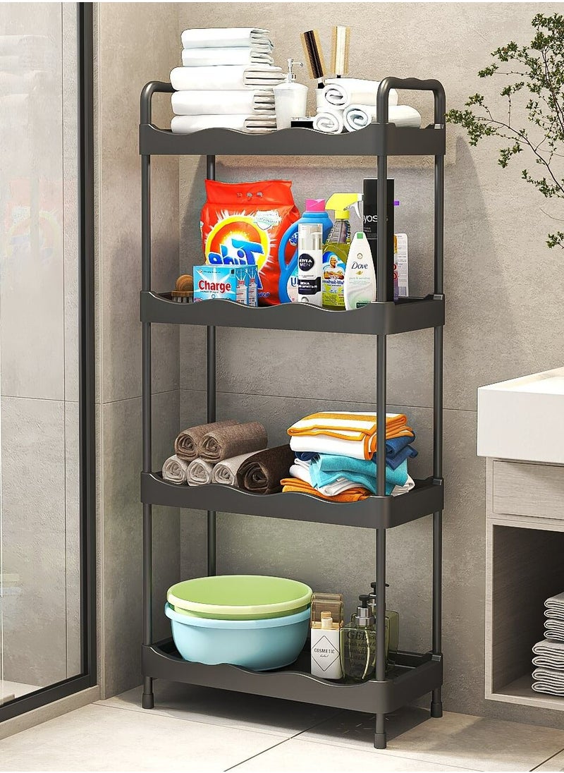 ALMUFARREJ Bathroom Organizer Vesken Black 4 Layers 115x26x51 cm  - Image 1