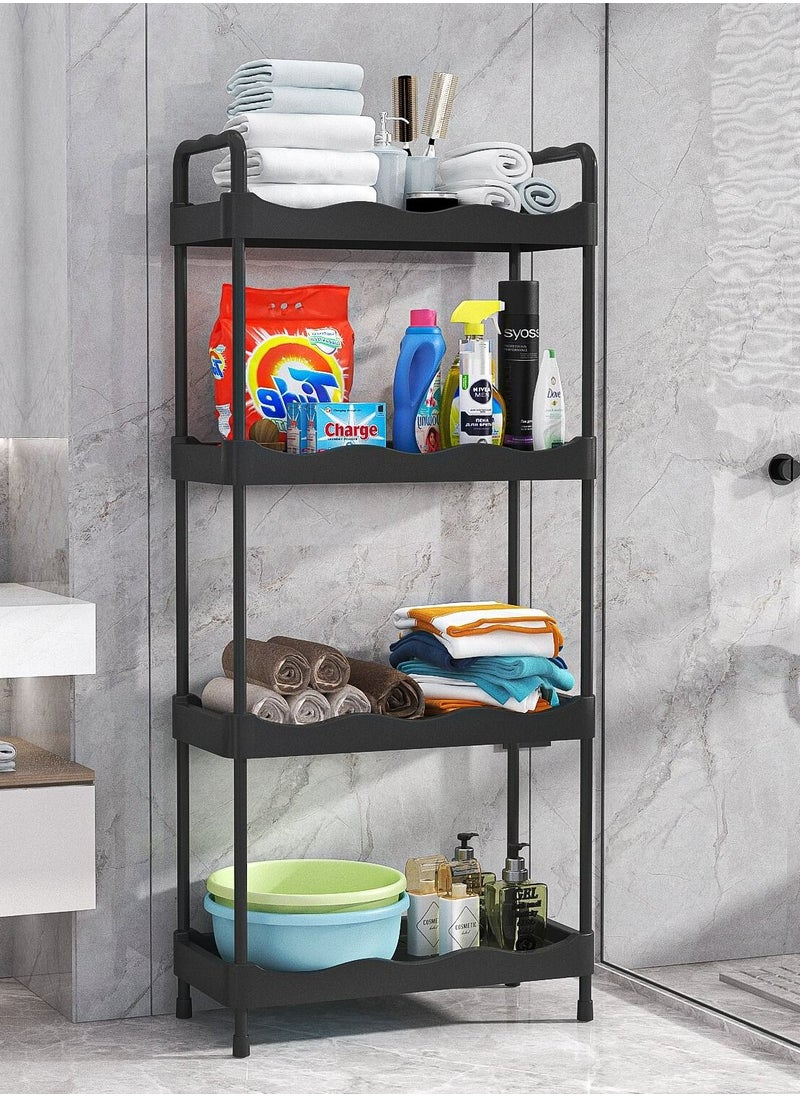 ALMUFARREJ Bathroom Organizer Vesken Black 4 Layers 115x26x51 cm  - Image 2