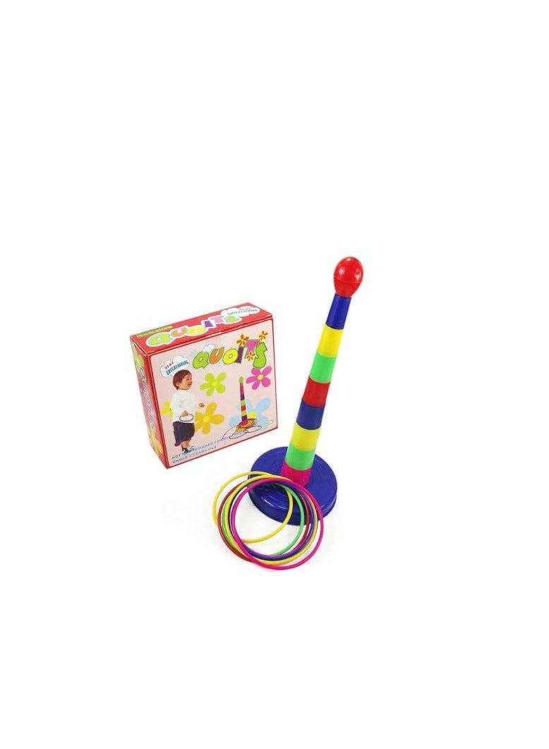 Plastic Ring Toss Quoits Hoopla Throw Game Kids Toy  - Image 1