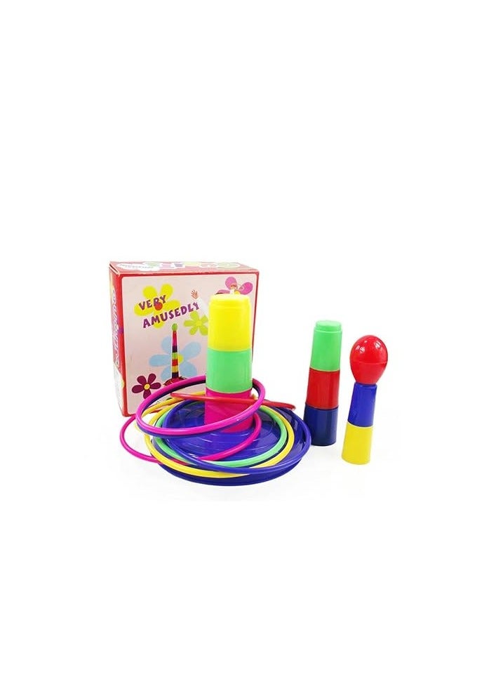 Plastic Ring Toss Quoits Hoopla Throw Game Kids Toy  - Image 3