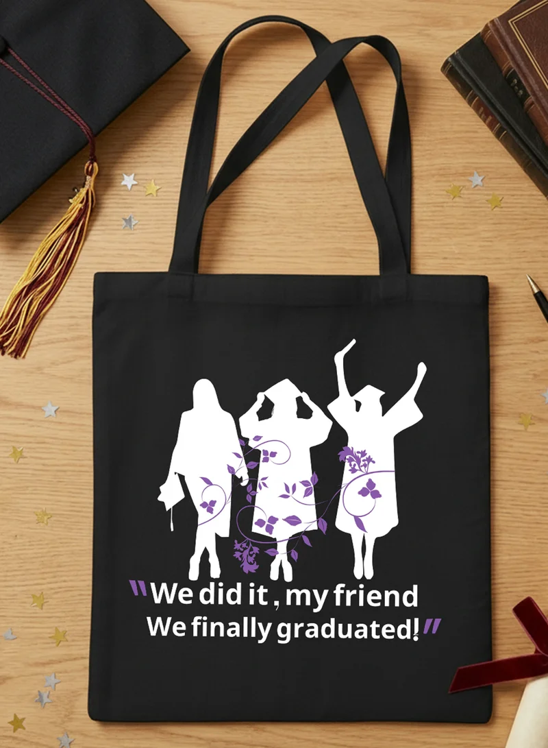 LOWHA Polyester Shoulder Tote Bag for Graduation Celebration