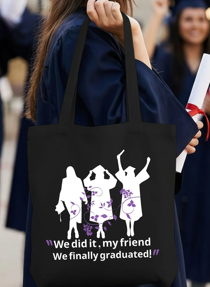 LOWHA Polyester Shoulder Tote Bag for Graduation Celebration
