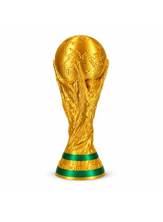 كأس عالم  23 سم - مجسم ديكور ذهبي لعشاق كرة القدم مطبوع بتقنية الطباعة ثلاثية الأبعاد - Image 1