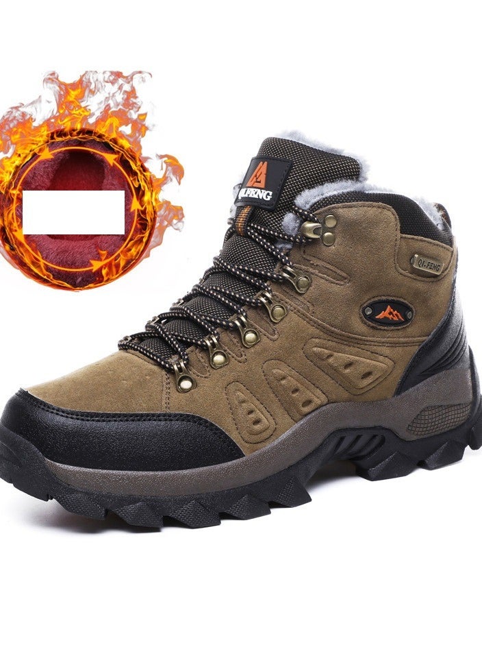 Loquat Winter High-top Outdoor Hiking Cloud Shoes Plush - Image 1