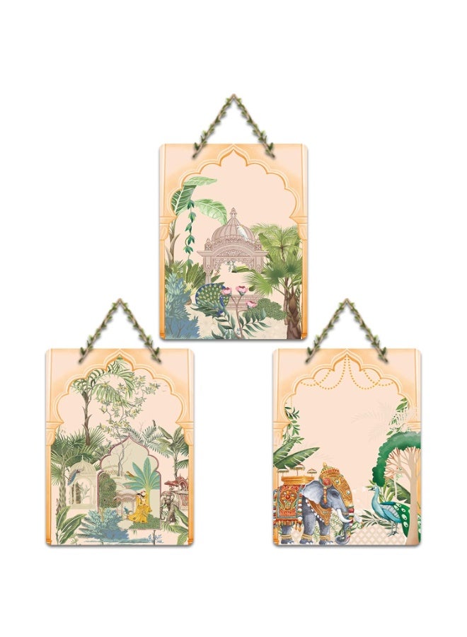 Artvibes Rajasthan Decorative Wooden Wall Hanging | Living Room Wall Art & Bedroom Decoration | Home Decorative Items & Sculpture | Gift for Female | Signs & Plaques WH_96137N - Image 1