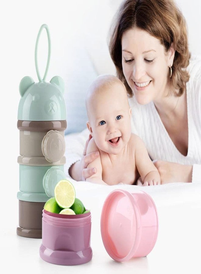 shopurb 3 Layers Bear Style Portable Food Grade Material Food Storage Box Toddle Snacks Box Baby Milk Powder Container - Image 4