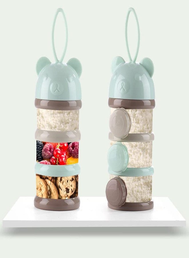 shopurb 3 Layers Bear Style Portable Food Grade Material Food Storage Box Toddle Snacks Box Baby Milk Powder Container - Image 3