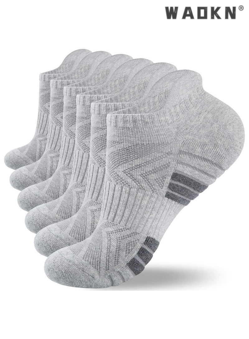 WAOKN Lightweight & Breathable, Unisex Low-Cut Sports Socks, Grey 3-Pair Set, Anti-Blister Comfortable Walking Socks, Choice for Sports Lovers - Image 1