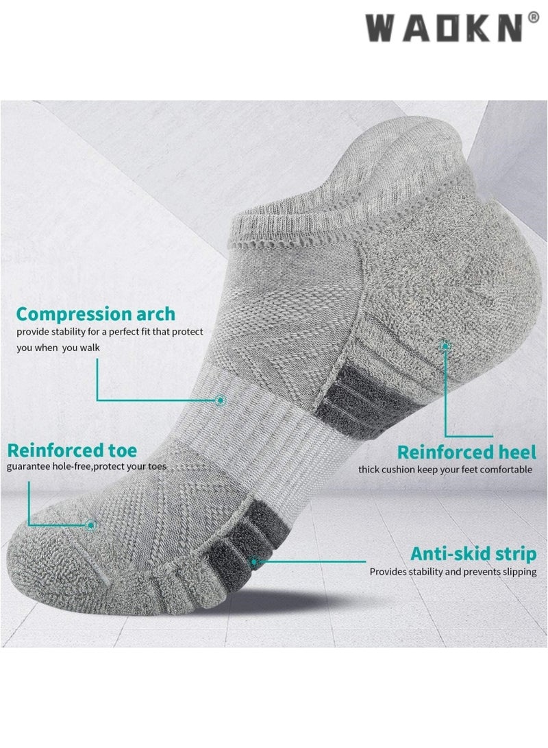 WAOKN Lightweight & Breathable, Unisex Low-Cut Sports Socks, Grey 3-Pair Set, Anti-Blister Comfortable Walking Socks, Choice for Sports Lovers - Image 4
