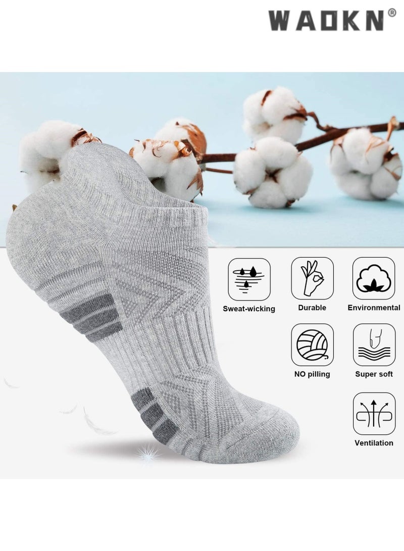 WAOKN Lightweight & Breathable, Unisex Low-Cut Sports Socks, Grey 3-Pair Set, Anti-Blister Comfortable Walking Socks, Choice for Sports Lovers - Image 5