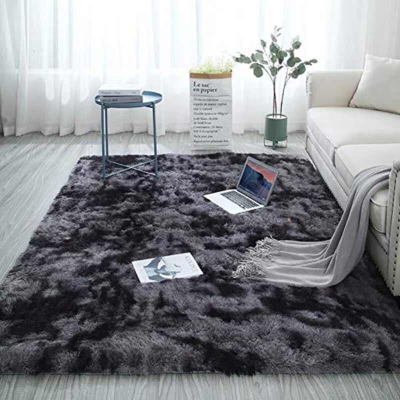 Rugs, Soft area rug, Shaggy Ultra Soft Anti Slip Non Shedding, For Living Room Area Rugs - Dark gray 140x200cm - Image 1