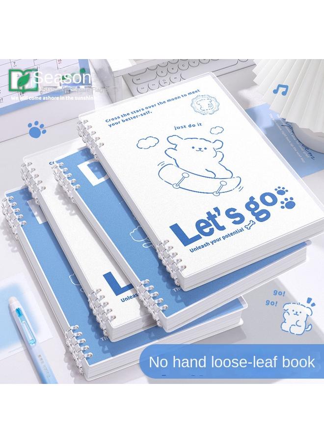 Bluejw New Line Puppy Loose-leaf Notebook B5 Horizontal Line Notebook New Art Student A5 Loose-leaf Notebook - Image 3
