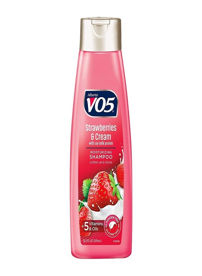 ALBERTO Moisture Milks Shampoo, 15 Oz, Strawberries by Vo5 (Pack of 2) - Image 1