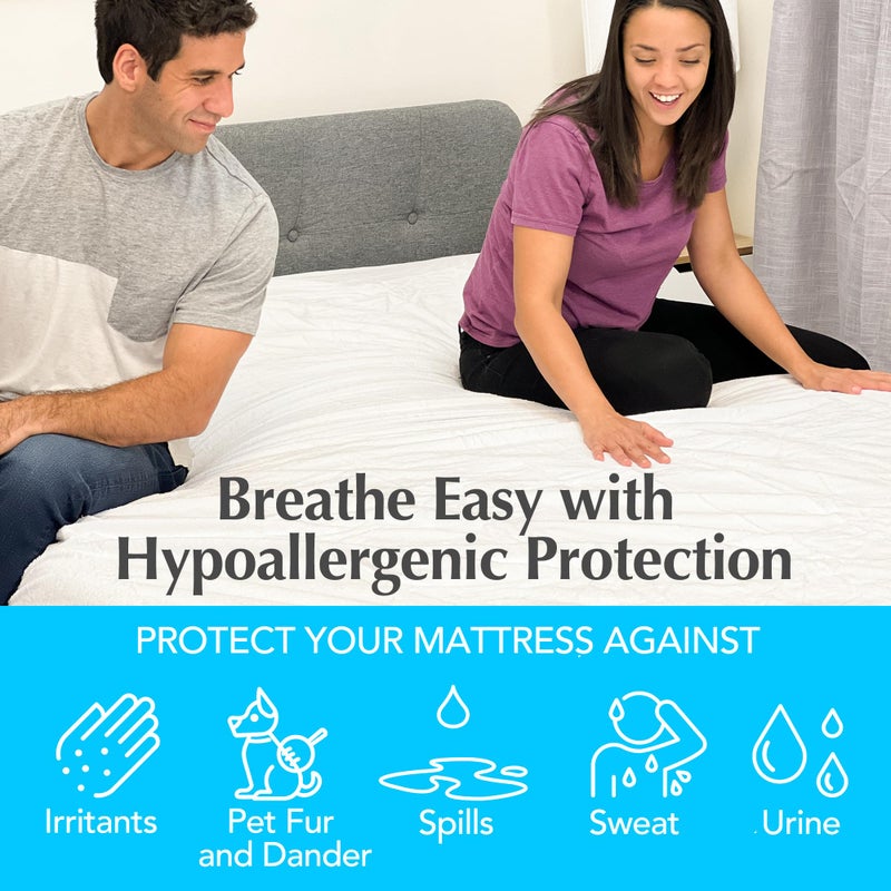 Handy Laundry Waterproof Mattress Protector â€“ Breathable, Machine-Washable Mattress Cover â€“ Perfect for Kids, Adults, and Pets â€“ Extends Mattress Life. (Full Size) - Image 5