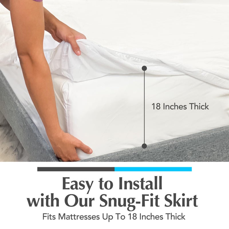 Handy Laundry Waterproof Mattress Protector â€“ Breathable, Machine-Washable Mattress Cover â€“ Perfect for Kids, Adults, and Pets â€“ Extends Mattress Life. (Full Size) - Image 4