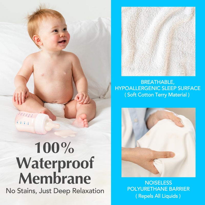 Handy Laundry Waterproof Mattress Protector â€“ Breathable, Machine-Washable Mattress Cover â€“ Perfect for Kids, Adults, and Pets â€“ Extends Mattress Life. (Full Size) - Image 3