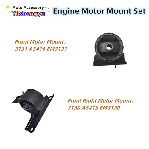 Yllshengyu Engine Motor Mount Set Compatible with Jeep Compass Patriot 2007 2008 2009 2010 2011 2012 2013 2014 2015 2016 2017 2.0L 2.4L Fits Dodge Caliber 2007-2012 Replace A5415 A5416 - Image 4