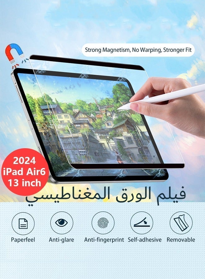 TEAM LUXURY Paperfilm Magnetic Screen Protector for 2024 iPad Air6 13 Inch, Write and Draw Like on Paper,  Detachable/Reusable/Anti Glare-Matte Finish - Image 1