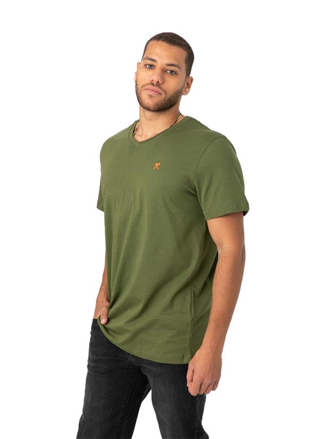 Marco Bergamo VNeck T-Shirt With Logo - Image 3