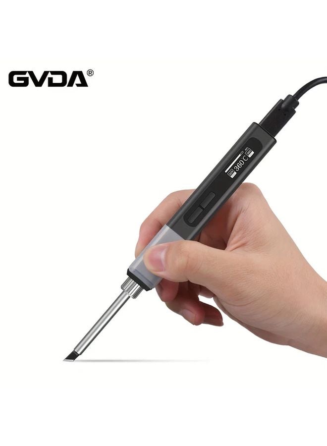 GD300 ZJ 65W USB C Portable Soldering Iron Adjustable Temperature 80 420C Fast Heating - Image 2