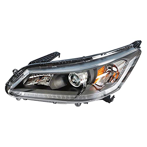 munirater Black Housing Projector Headlight Assembly Driver & Passenger Side Replacement for 2013-2015 Honda Accord 4-Door Sedan Halogen Headlights Headlamps - Image 2
