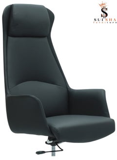 SULSHA Boss Executive Office Chair Steel Structure PU Leather 360° Swivel Desk Gaming Chair High Back & Adjustable Height Computer Table Chair, Soft Foam Gaming Study Chair Lumbar Suppor  - Image 3